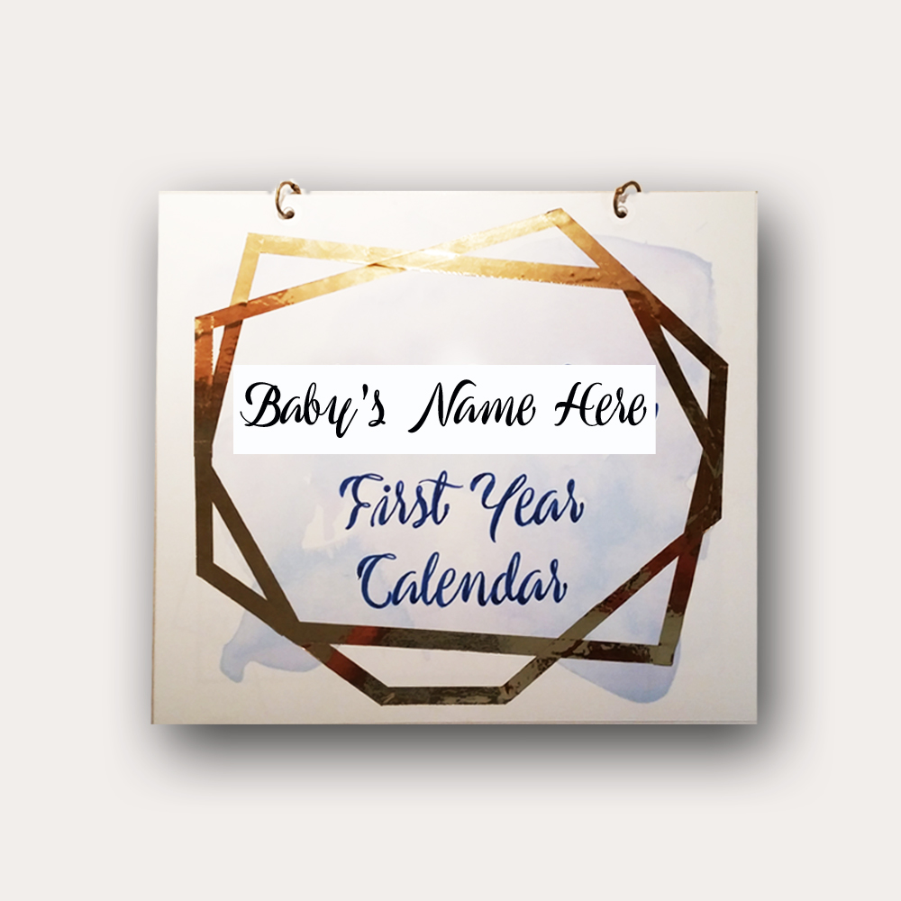 Geo gold baby s first year calendar front cover photo the village of