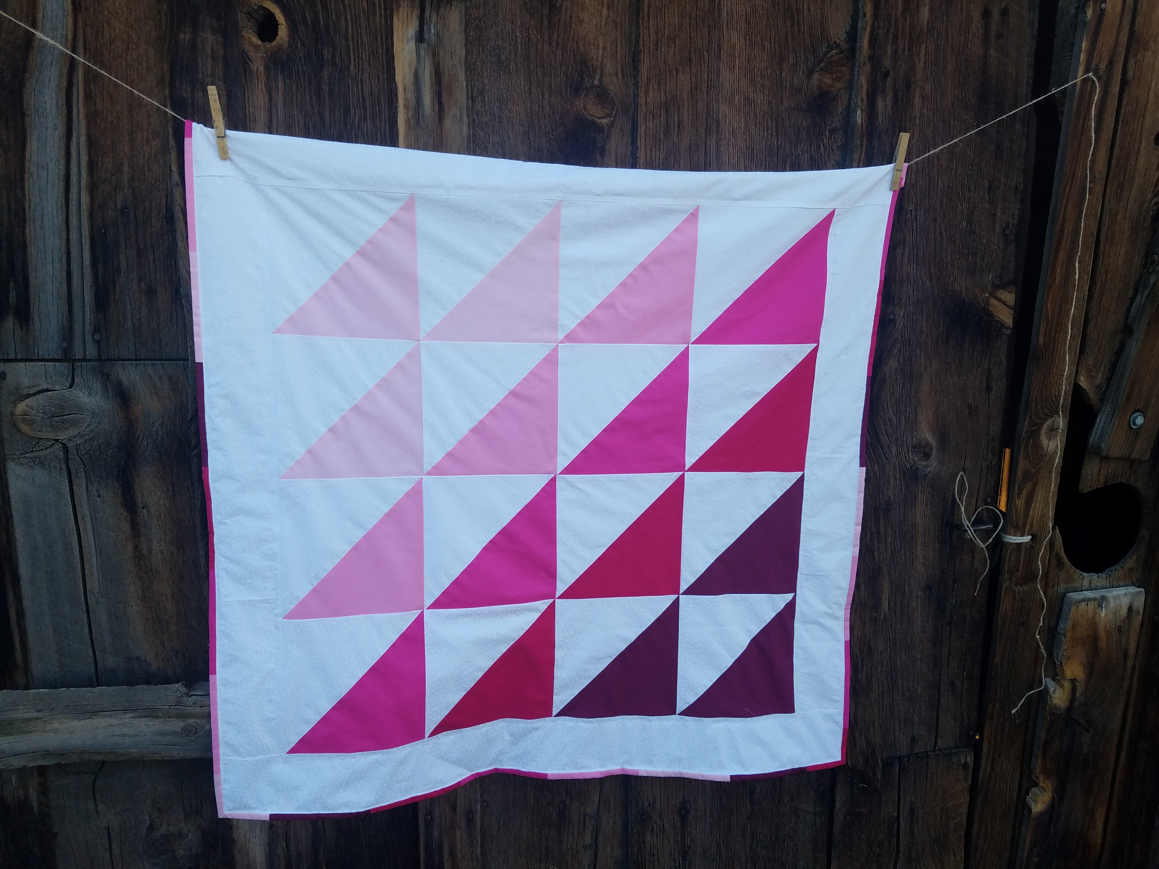 Baby Girl Quilt Pink Ombre Quilt The Village Of Artisans