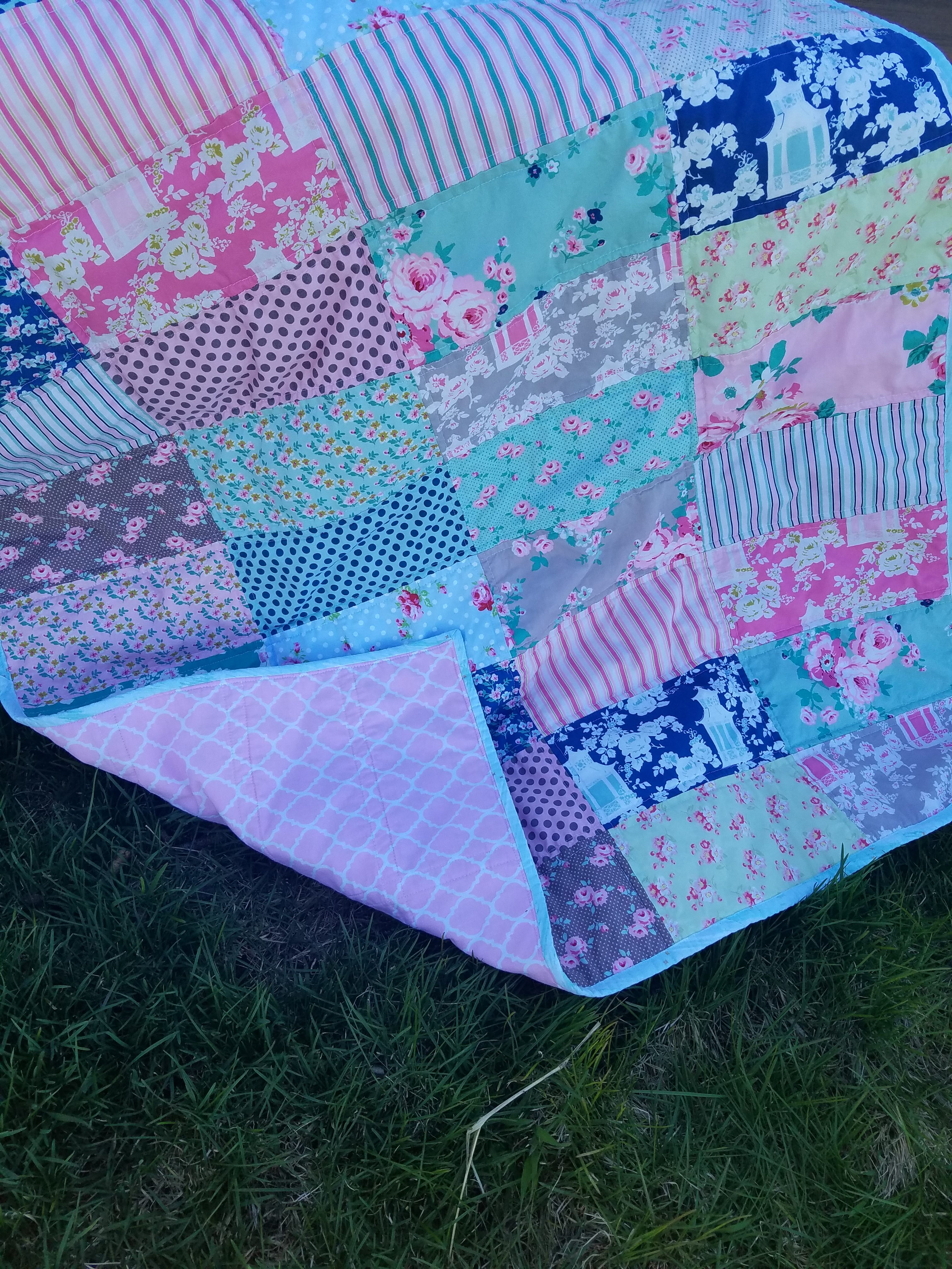 Baby Girl Quilt Floral Baby Quilt Crib Quilt Patchwork Quilt