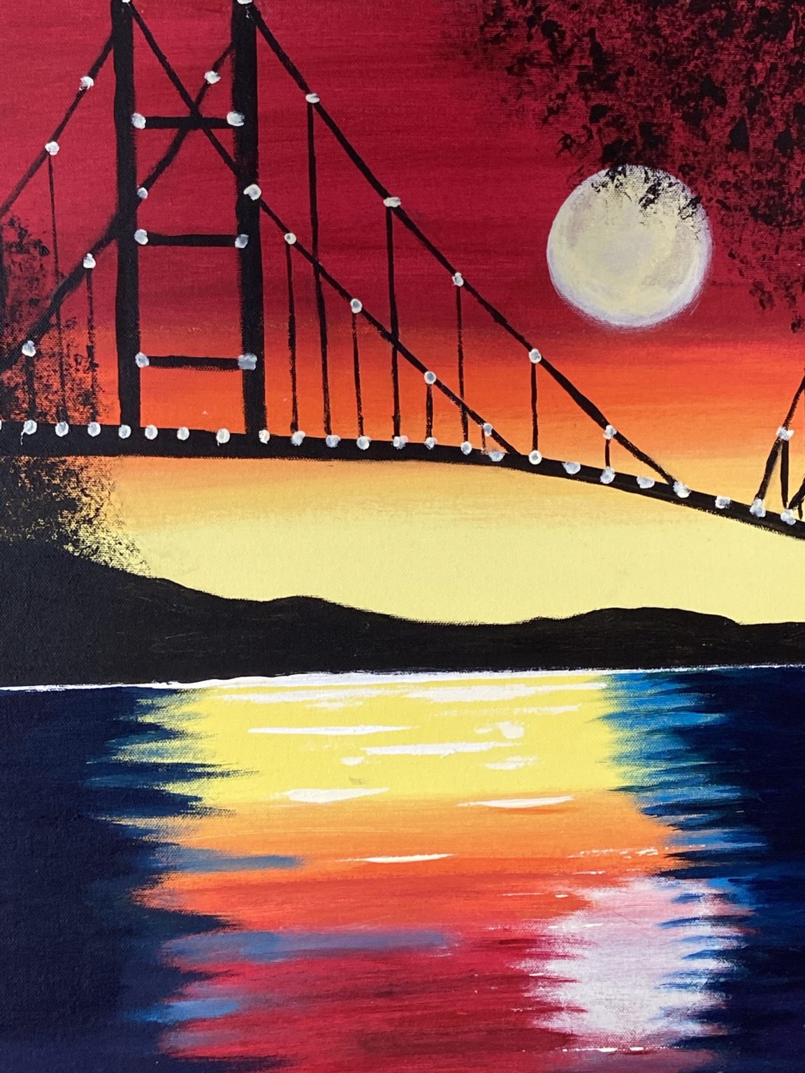 Golden Gate Bridge painting The Village of Artisans